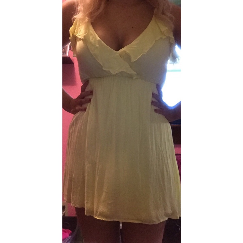 Yellow Ruffle Dress - Picture 2 of 5